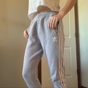 Grey Adidas joggers
